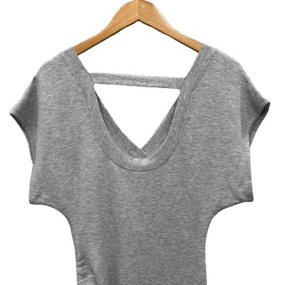 Daily Practice Anthropologie V-Neck Midi Dress Size Small Ruched Soft Stretch - Picture 7 of 9